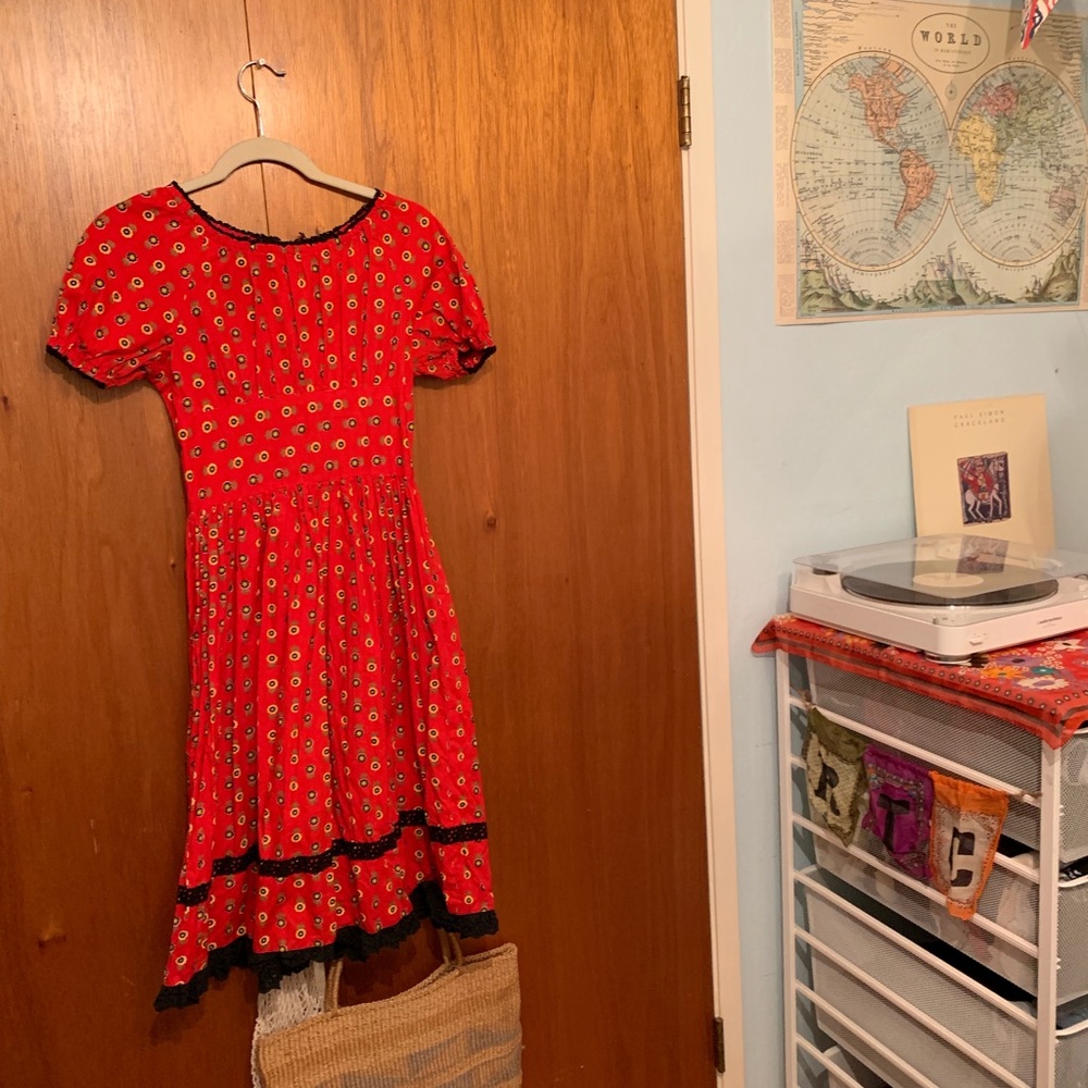Vintage handmade 60s print dress